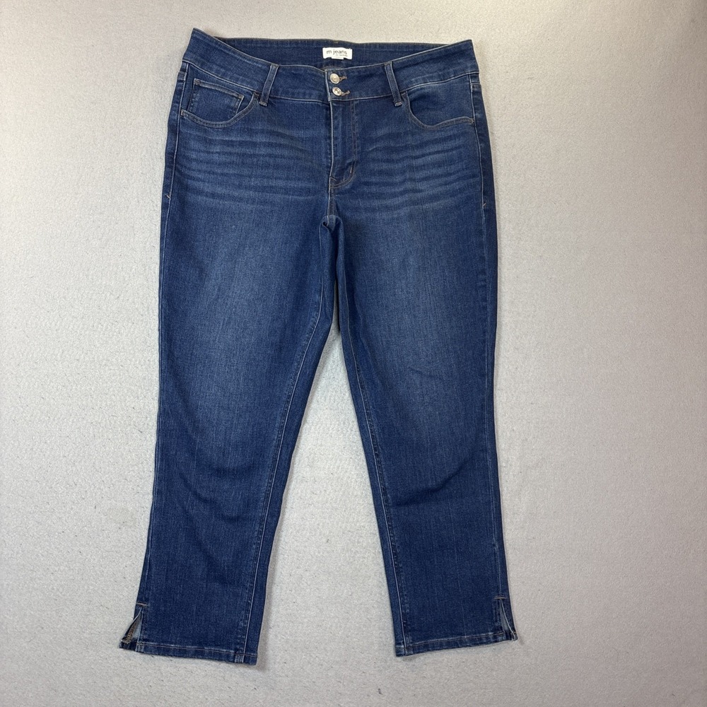 M Jeans By Maurices Women Mid Rise Slim Straight Ankle Size 16W
